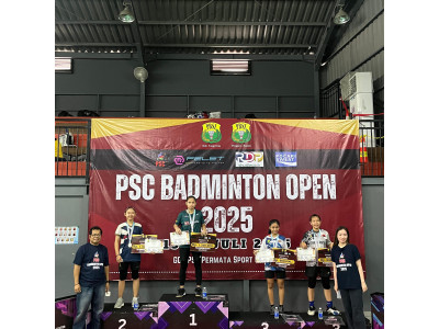 Haura Kamila Assopiah Juara 1 tinggal Pemula Putri Kejuaran PSC PBSI BANTEN