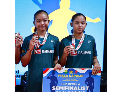 Haura Kamila Assopiah Juara 3 Ganda Pemula Putri Piala Kapolri 2025